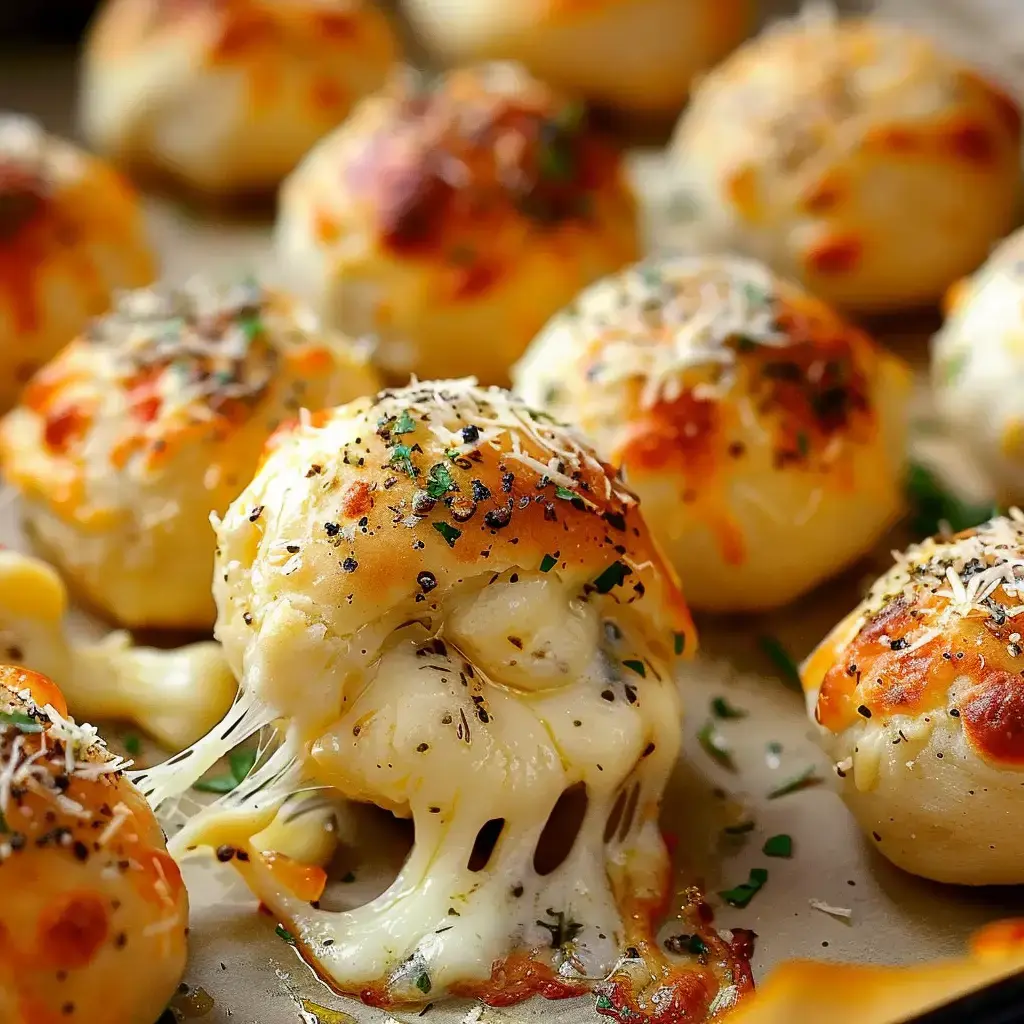 Des rouleaux de fromage fondant, dorés et garnis d'herbes, sortent du four.