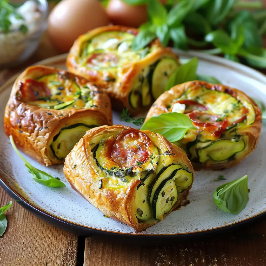 Invisibles aux courgettes, chorizo & chèvre