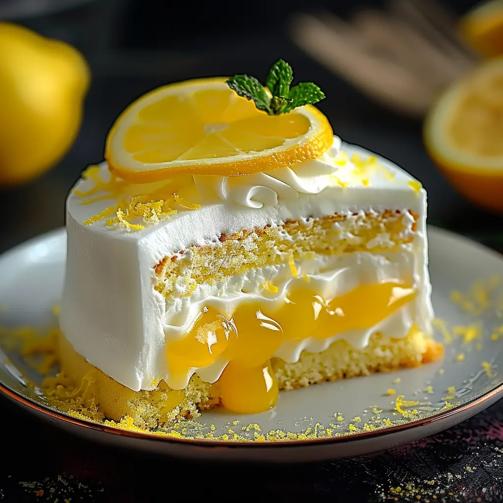 Gâteau Mousse au Citron délicieux