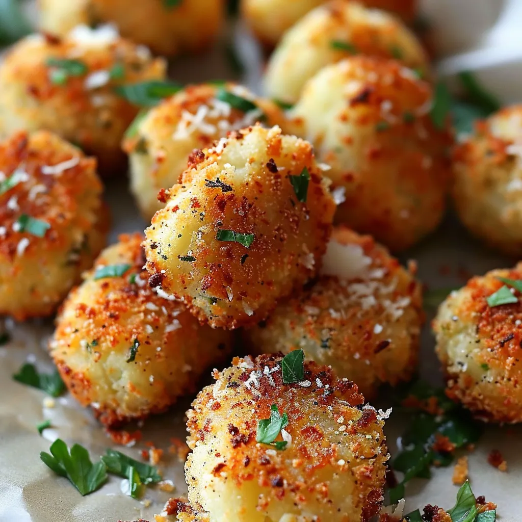 Croquettes croustillantes de chou-fleur au parmesan