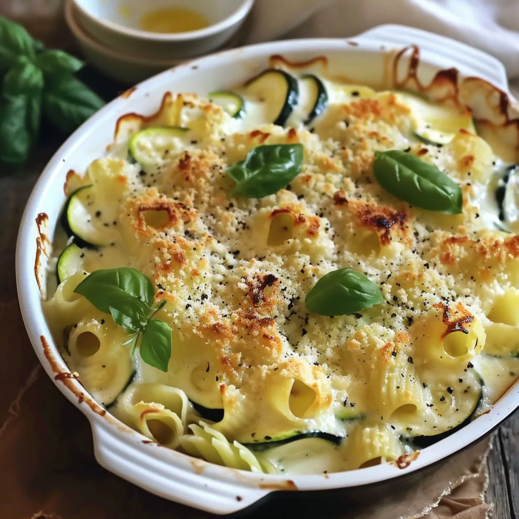 Gratin Léger de Pâtes aux Courgettes