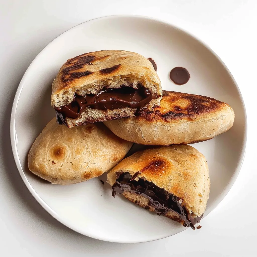 Petits pains express à la poêle fourrés au chocolat