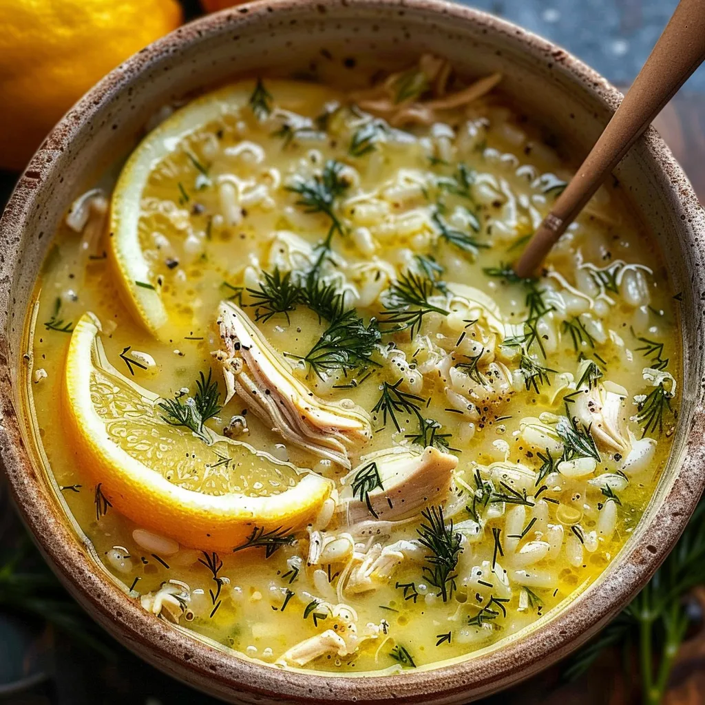 Soupe Méditerranéenne au Poulet et au Citron