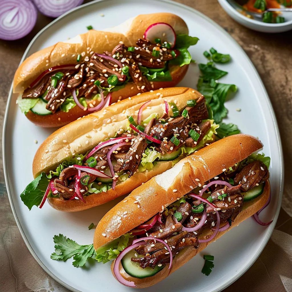 Sandwichs Coréens au Bœuf Braisé facile