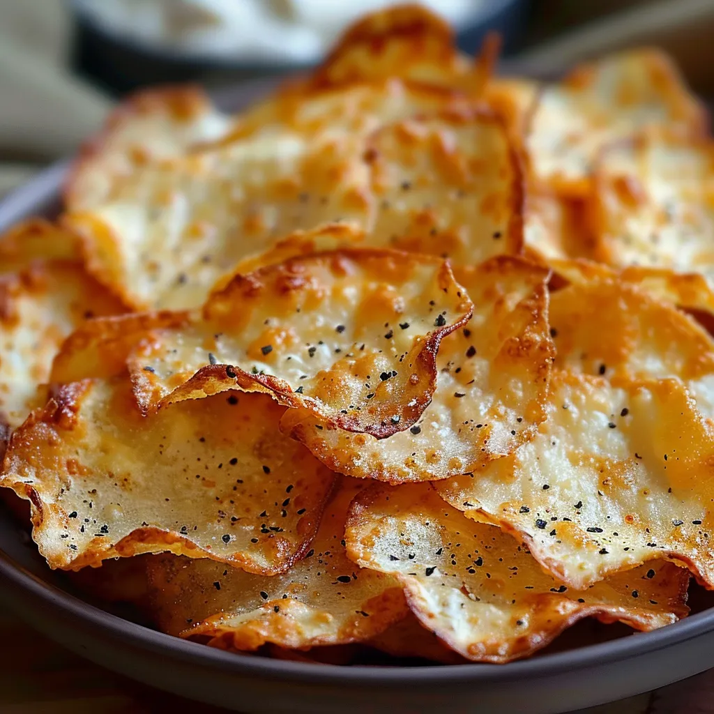 Recette facile de chips de fromage blanc croustillantes