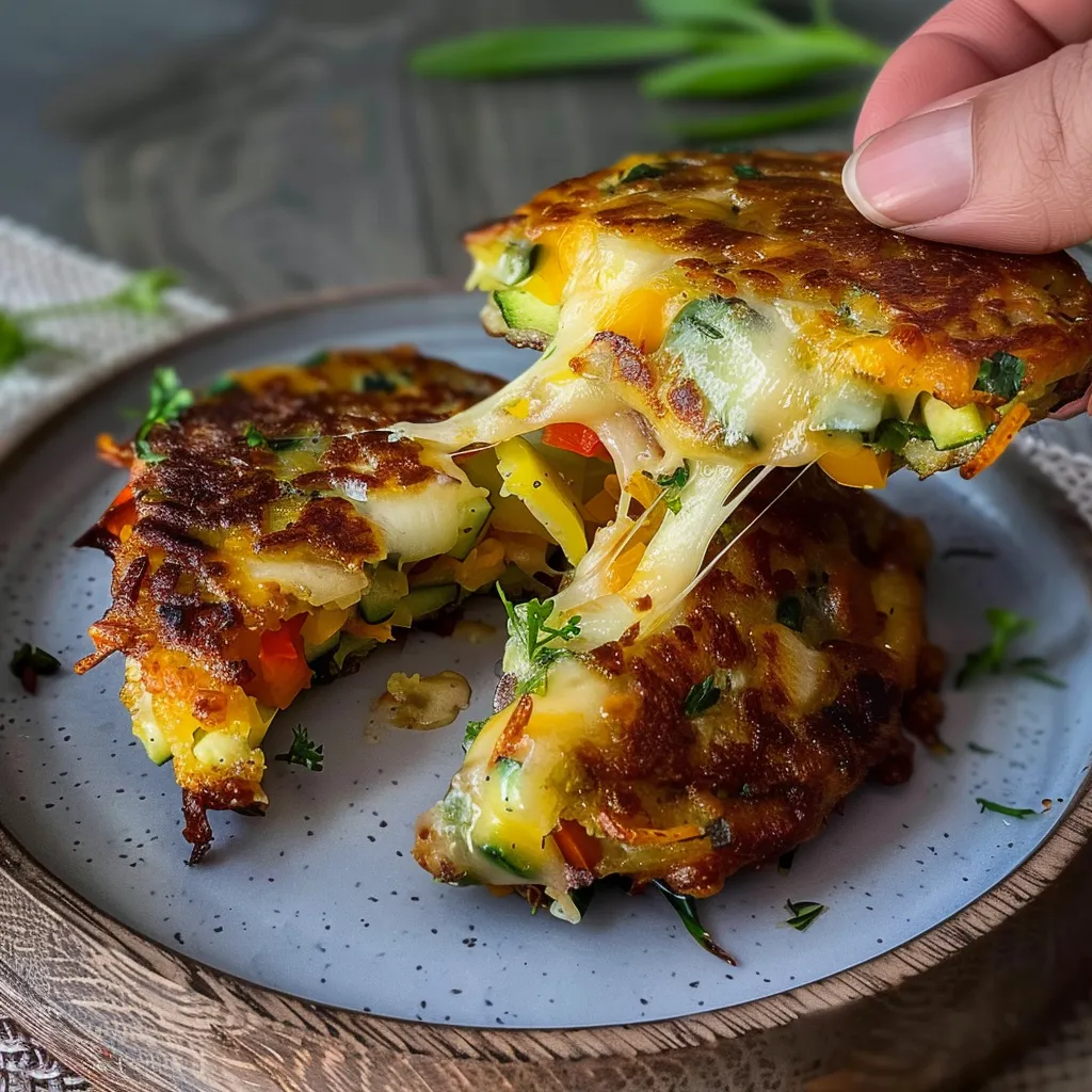 Galettes de légumes et fromage