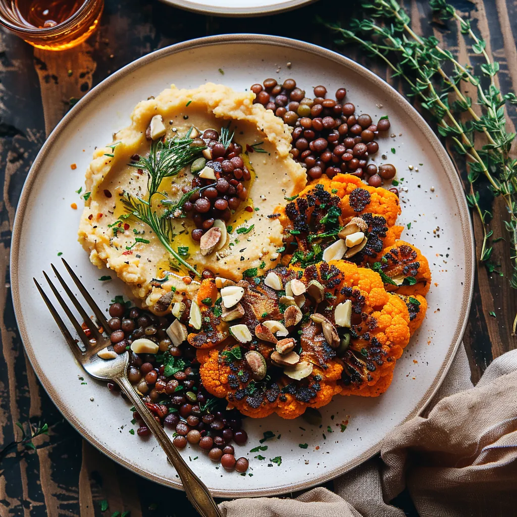 Steak végétal chou-fleur rôti