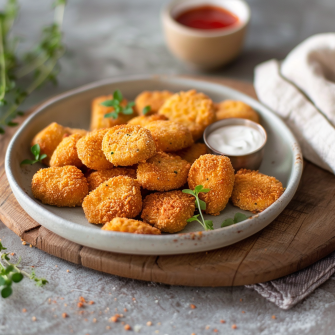 Nuggets de pois chiches croustillants