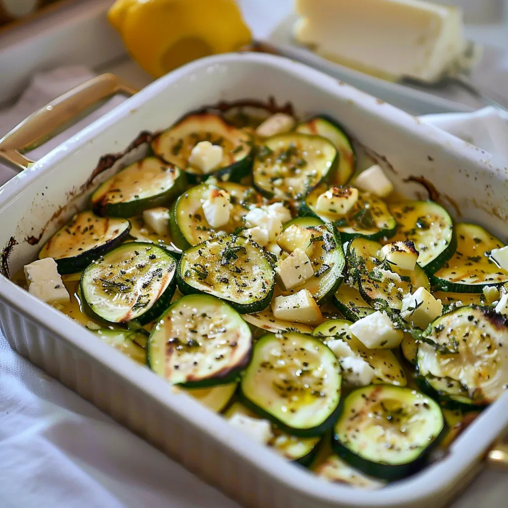 Courgettes et feta au four | Recette méditerranéenne simple