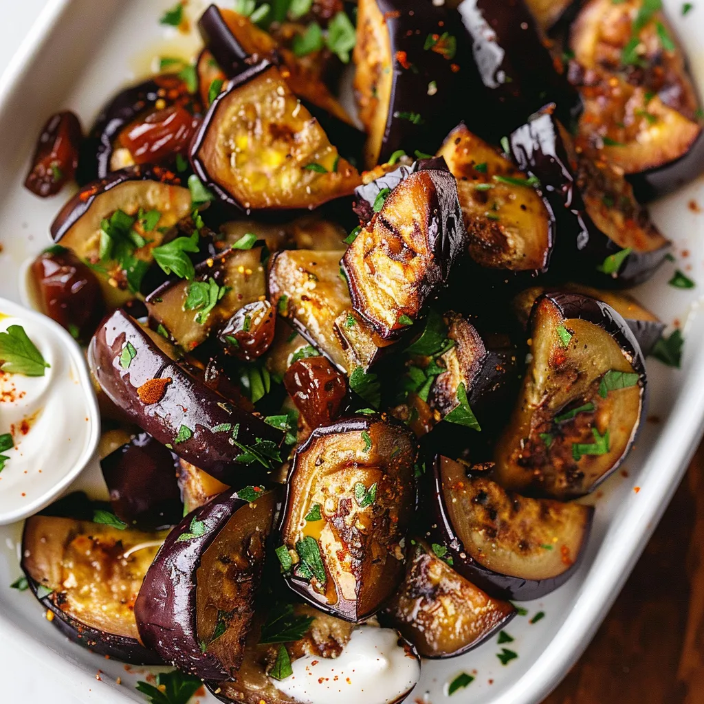 Aubergines rôties méditerranéennes - Recette healthy sans gluten