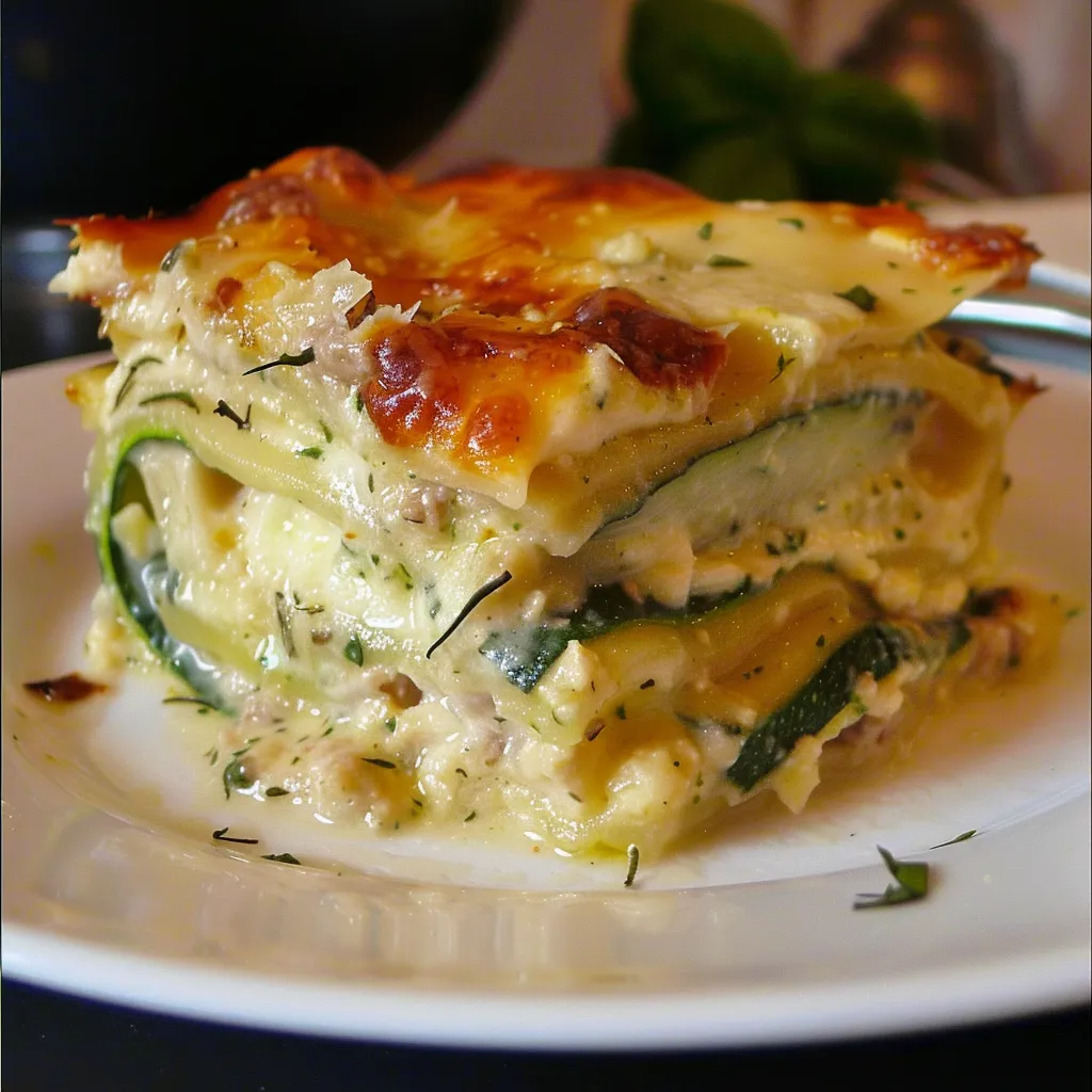 Lasagnes aux courgettes avec pâte maison - Recette italienne authentique