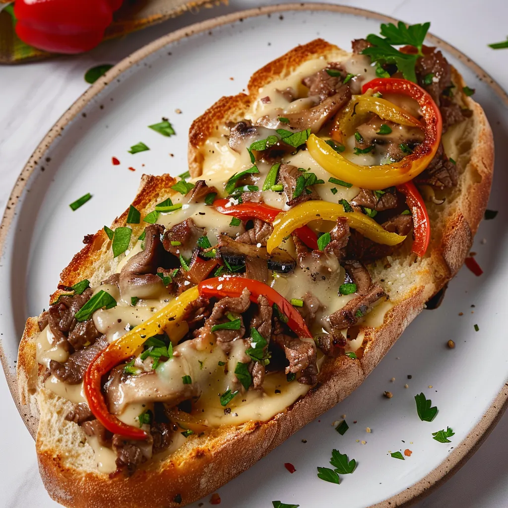 Pain au Fromage façon Philly Cheese Steak - Recette américaine authentique