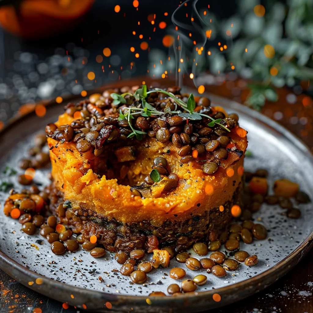 Parmentier Vegan au Potimarron et Lentilles - Recette Végétale