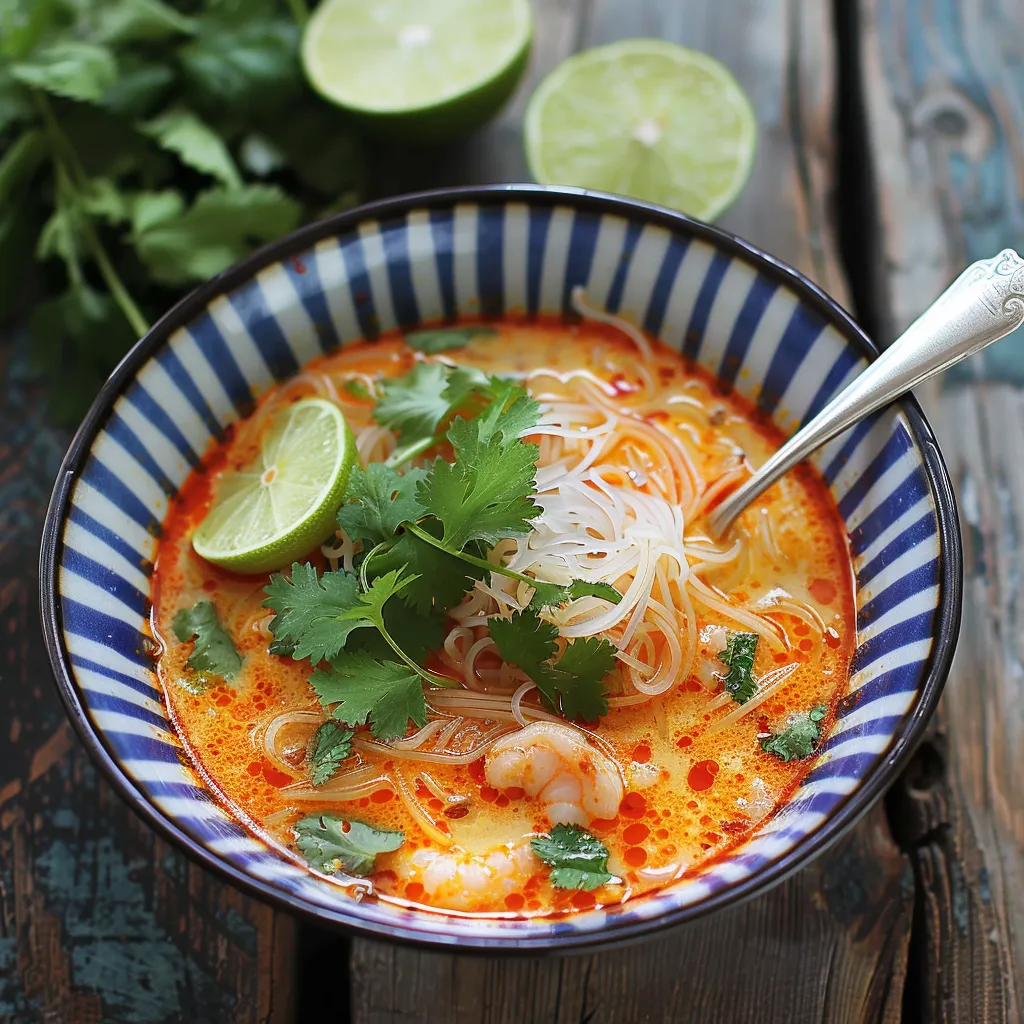 soupe thaï Coco, gingembre, citronnelle (15 min)