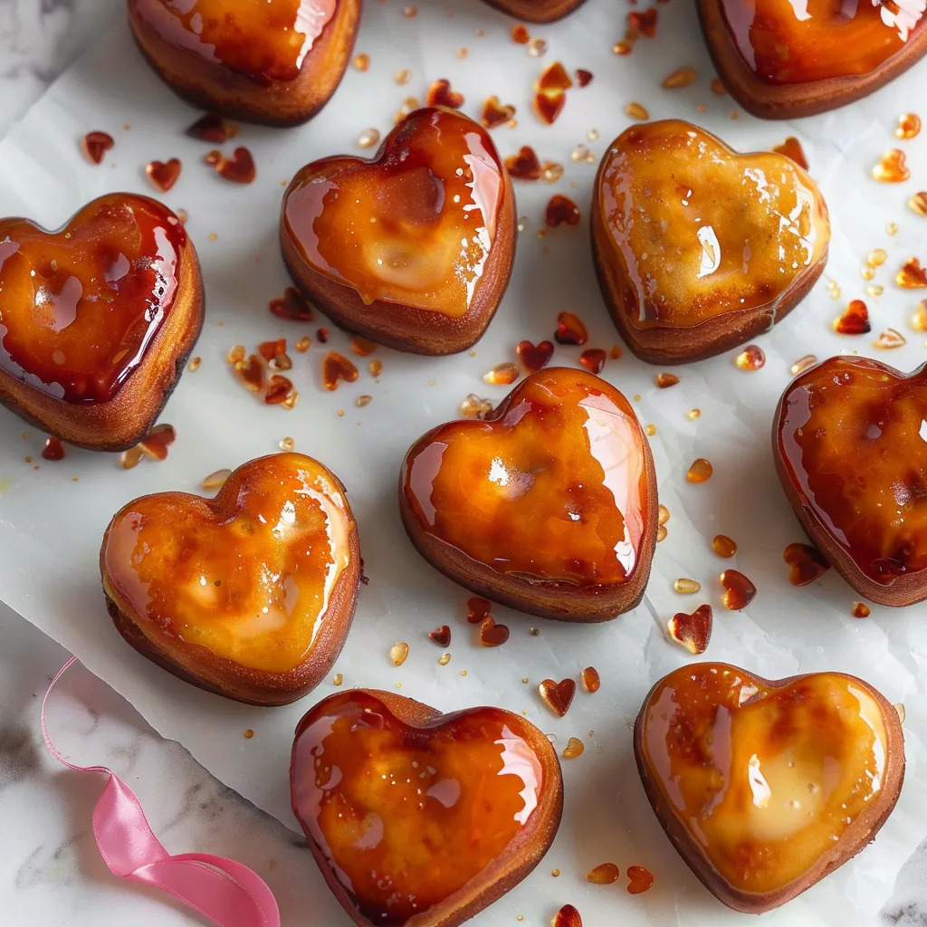 Donuts Cœur à la Crème Brûlée pour la Saint-Valentin