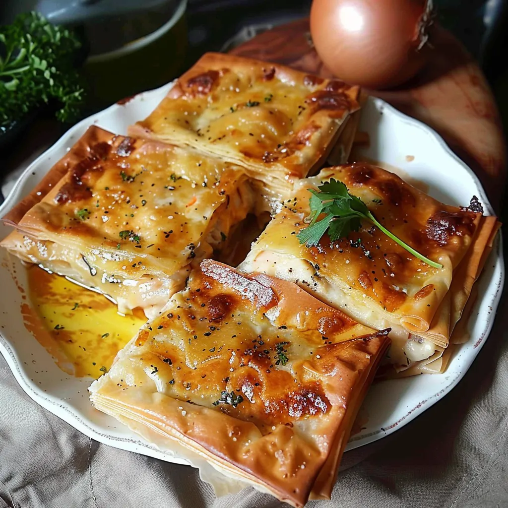 Bricks au Poulet et Fromage - Recette Rapide et Savoureuse