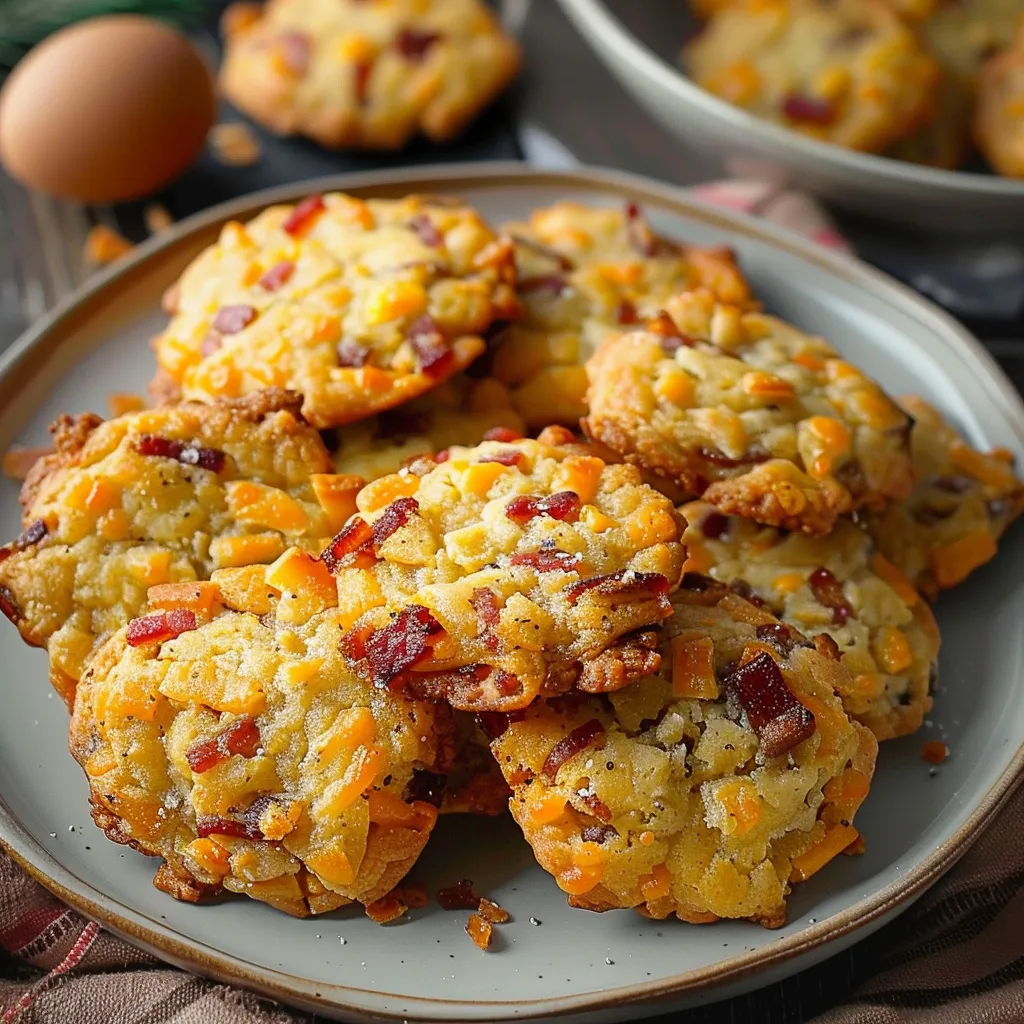 Cookies Salés au Bacon et Cheddar - Recette d'Apéritif