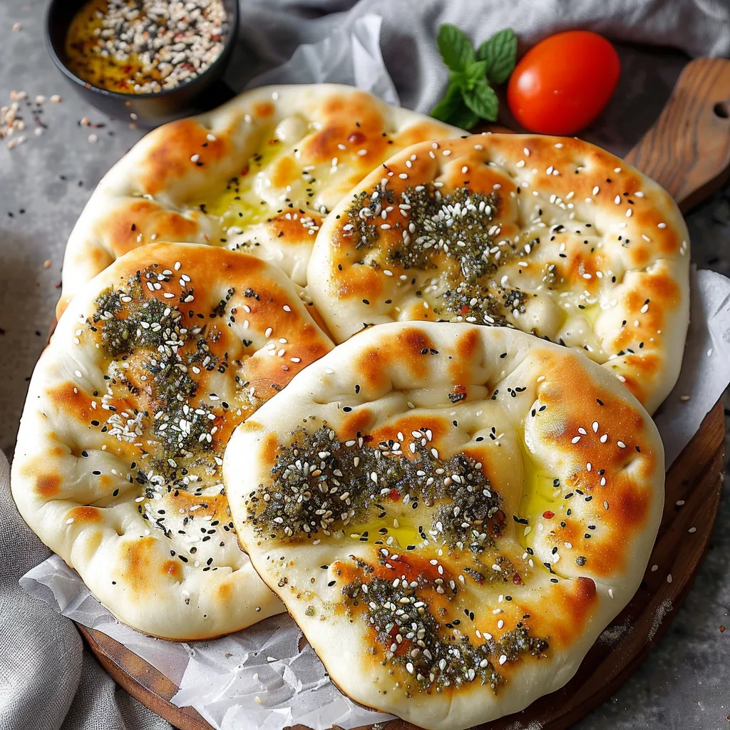 Manakish au Fromage et Za'atar