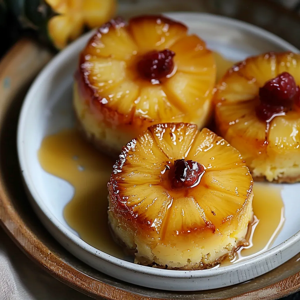 Mini Cheesecakes à l'Ananas Renversés - Dessert Crémeux