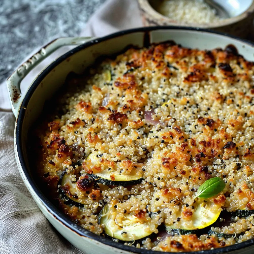 Gratin de quinoa aux courgettes