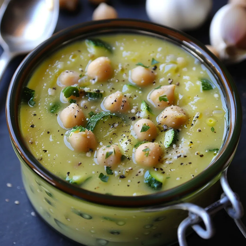 Soupe de Courgettes et Pois Chiches - Recette Savoureuse et Légère