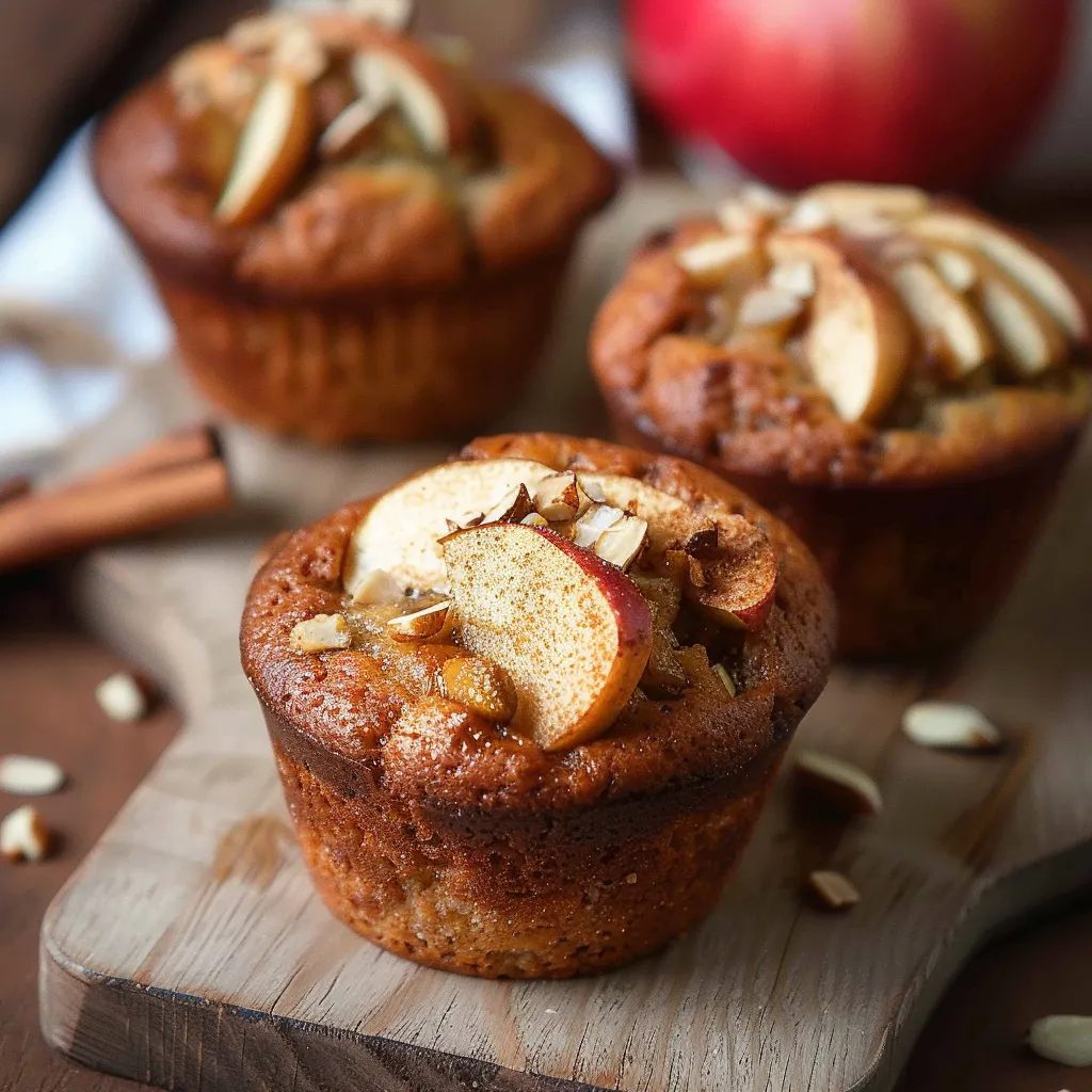 Muffins pomme, amande et cannelle légers et sans gluten