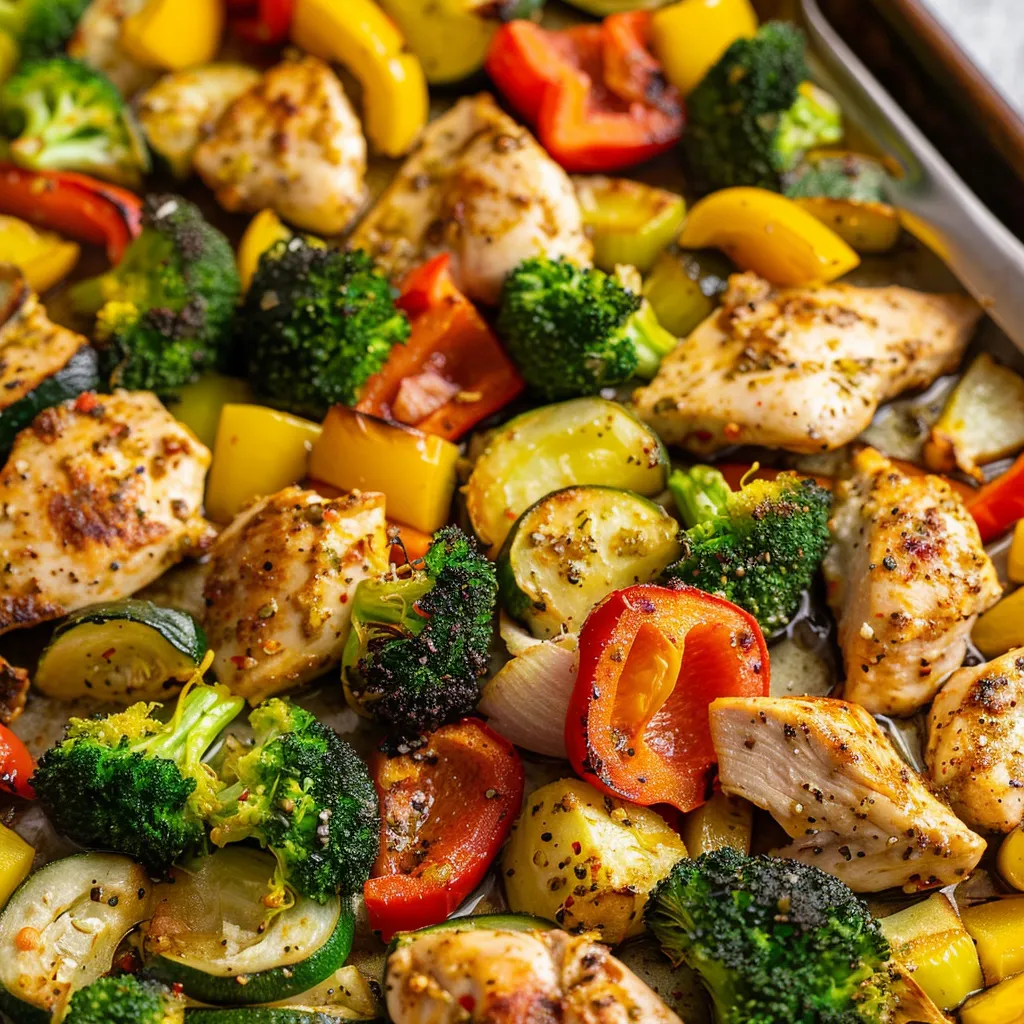 Poulet et Légumes sur Plaque de Cuisson