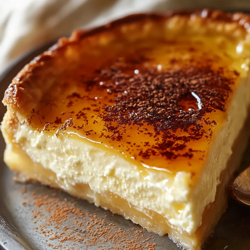 Melopita | Tarte Grecque au Fromage et au Miel sans Croûte