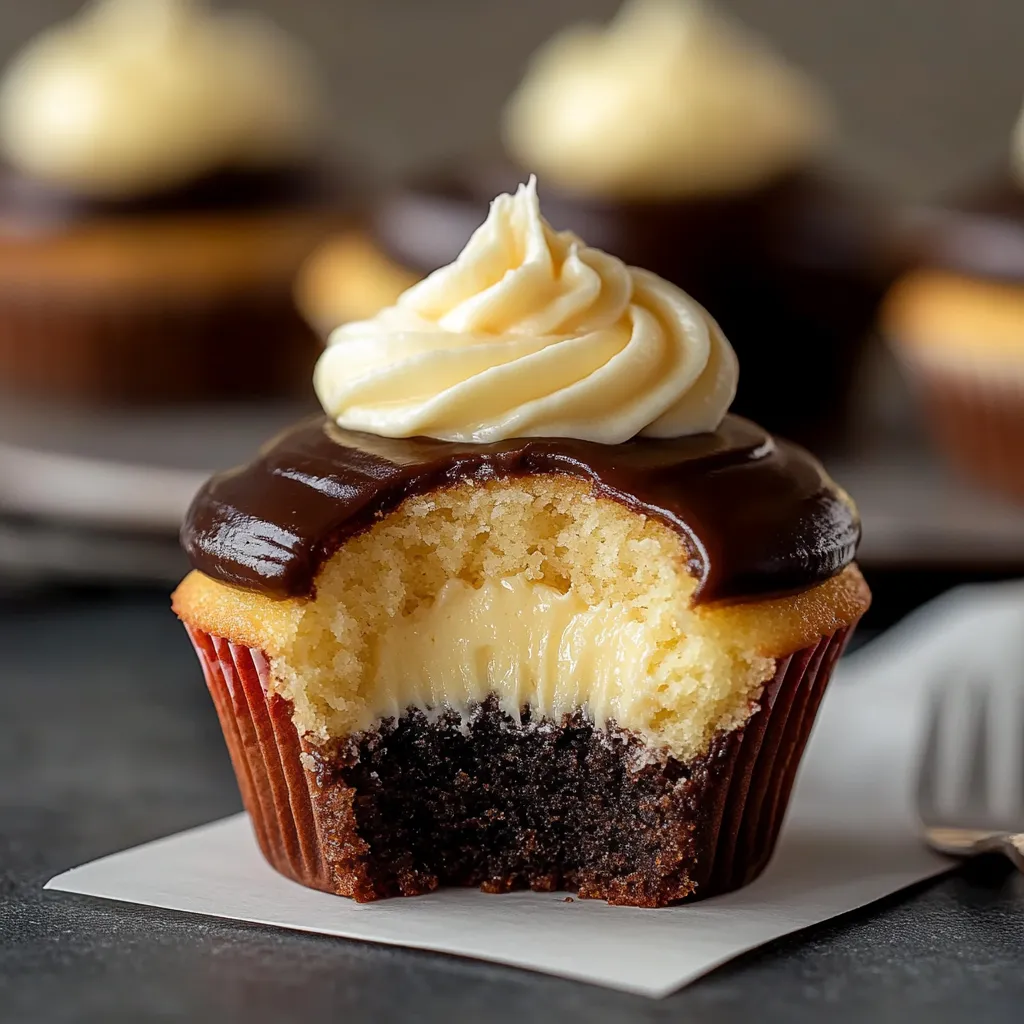 Irrésistibles Cupcakes à la Boston Cream Pie
