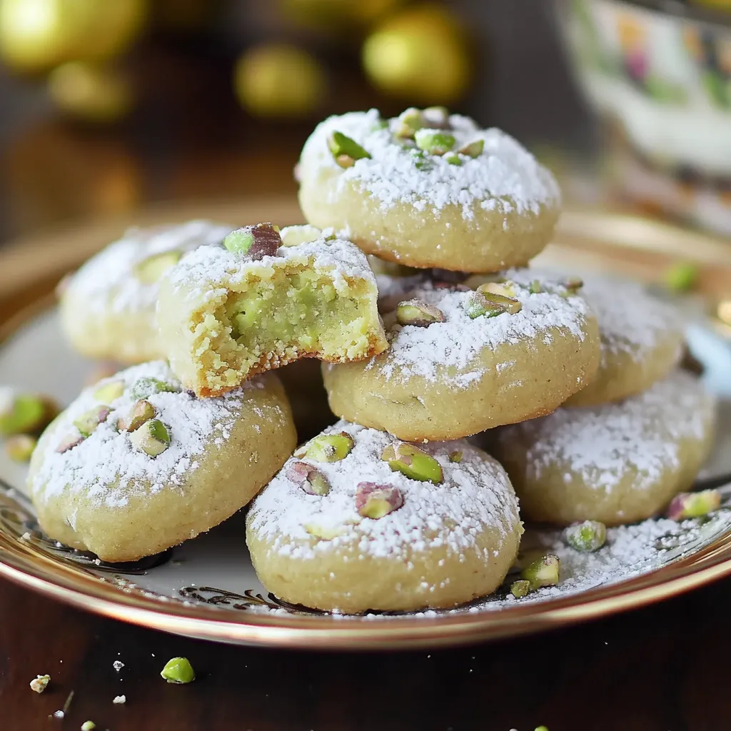 Sablés mariage pistache maison
