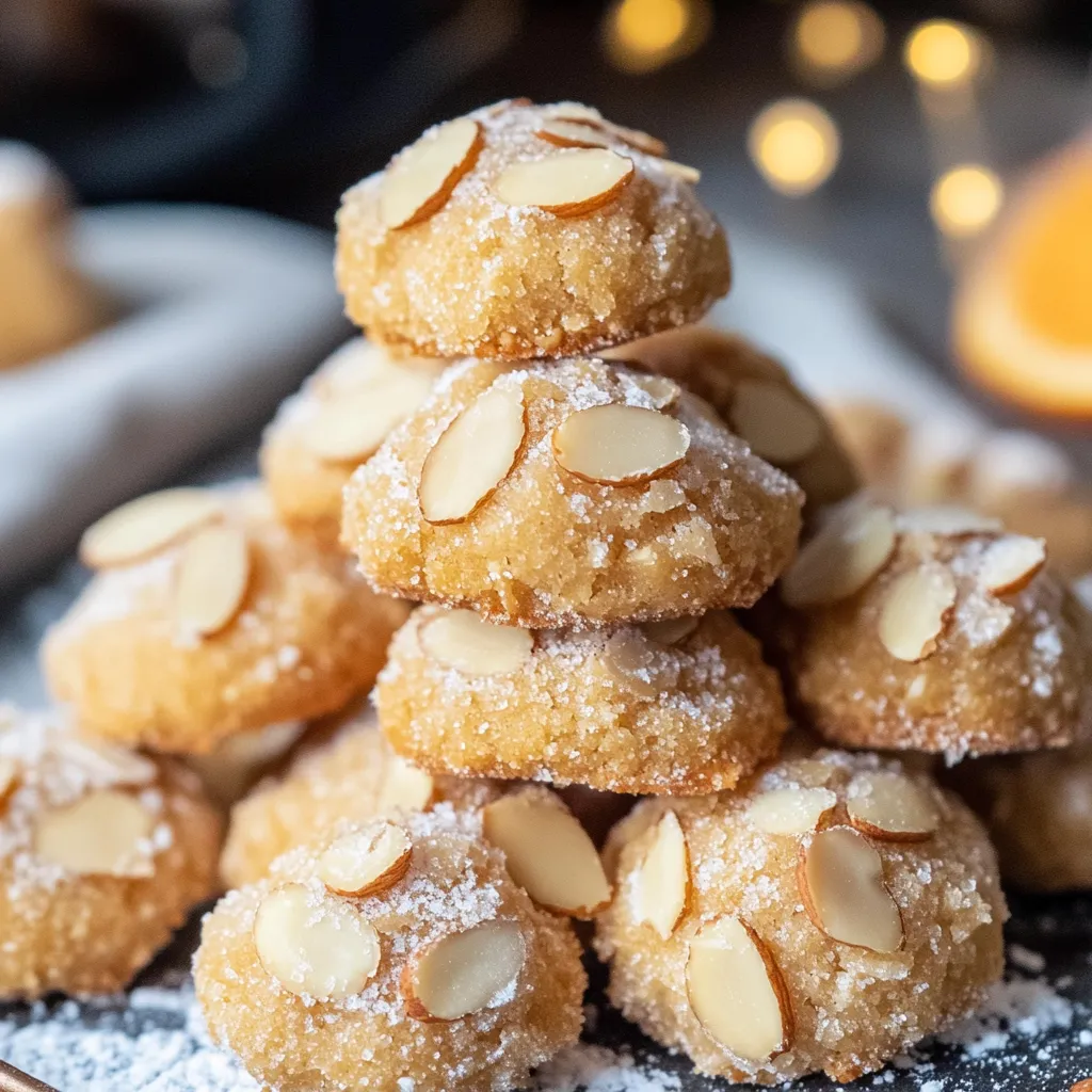 Délicieux Ricciarelli italiens aux amandes