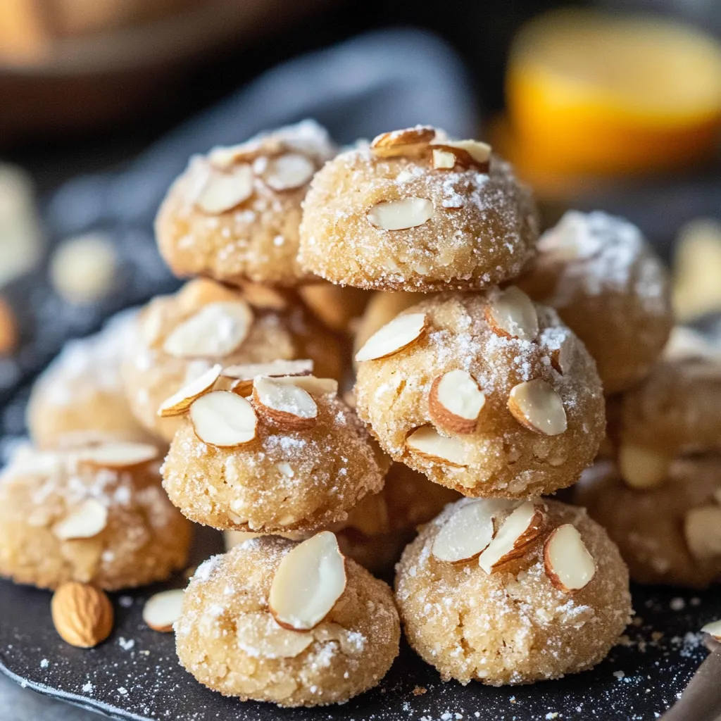 Biscuits traditionnels italiens aux amandes tendre et croustillants