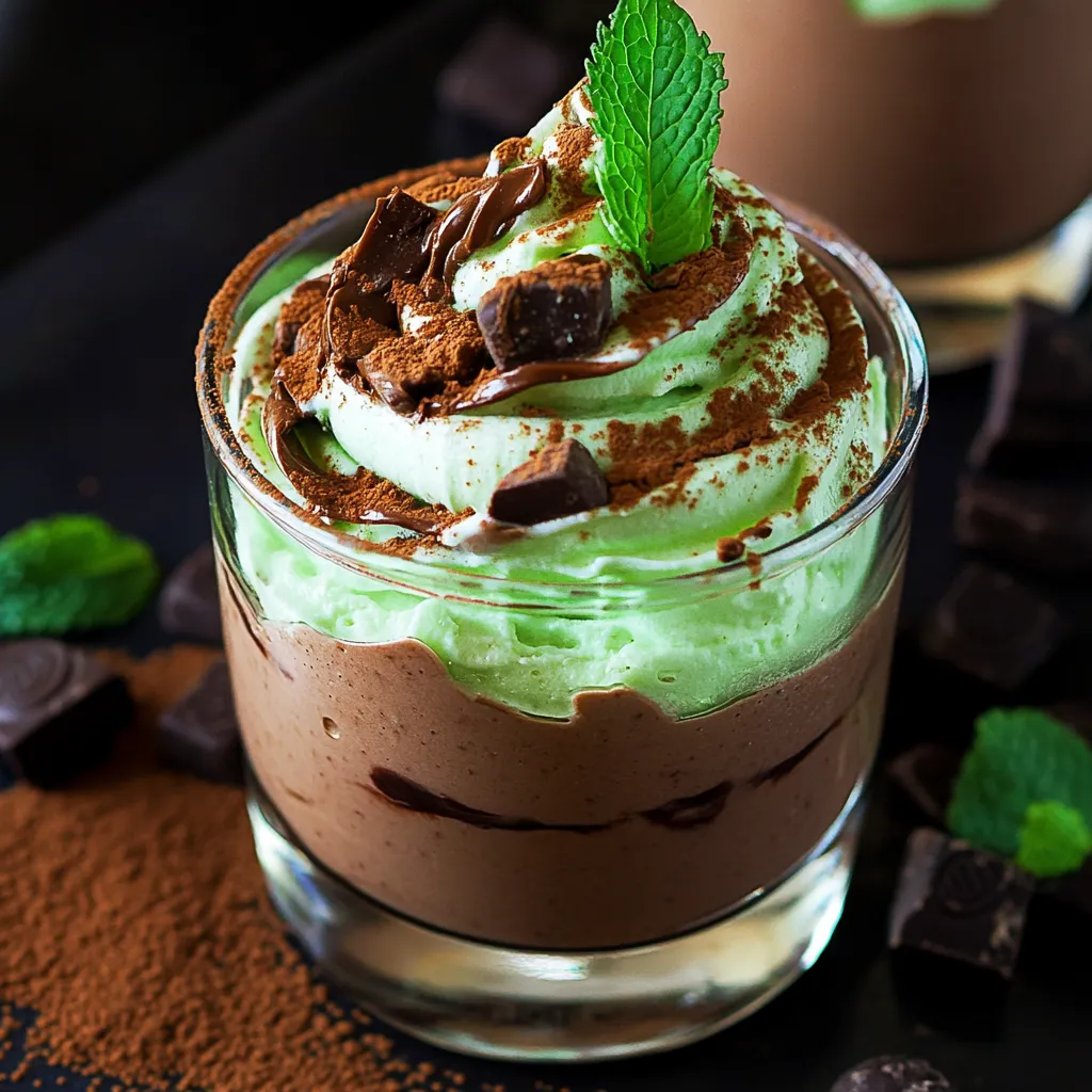 Mousse chocolat et menthe facile à préparer