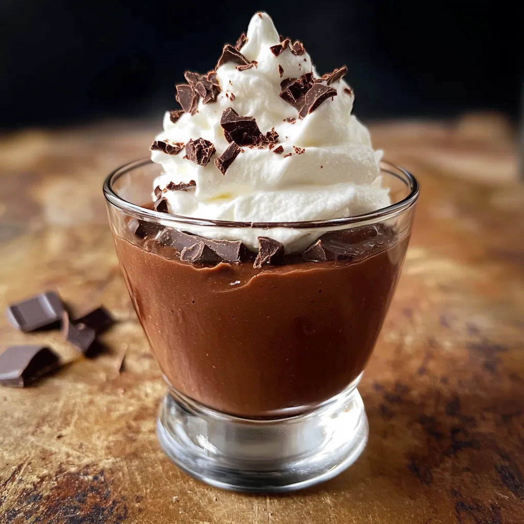Mousse chocolat noir, bourbon et vanille