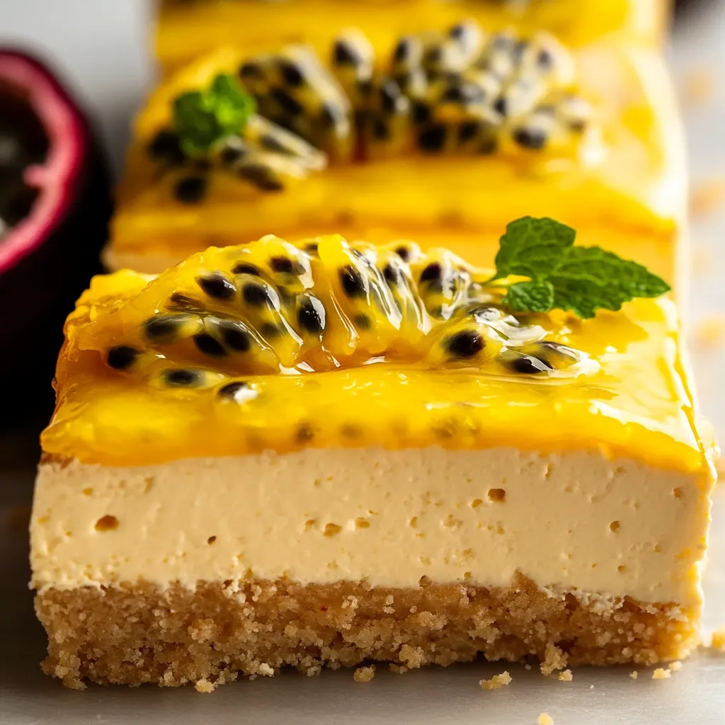 Délicieux cheesecake au maracuja et sans cuisson