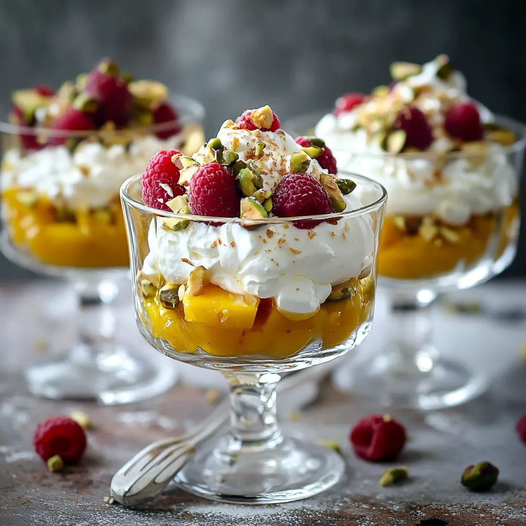 Délice estival aux framboises et mangue