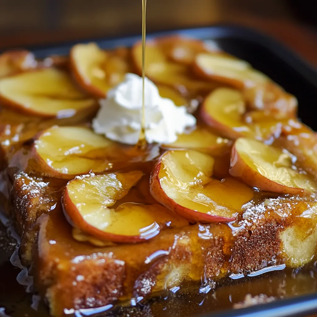 Pain perdu renversé aux pommes caramélisées