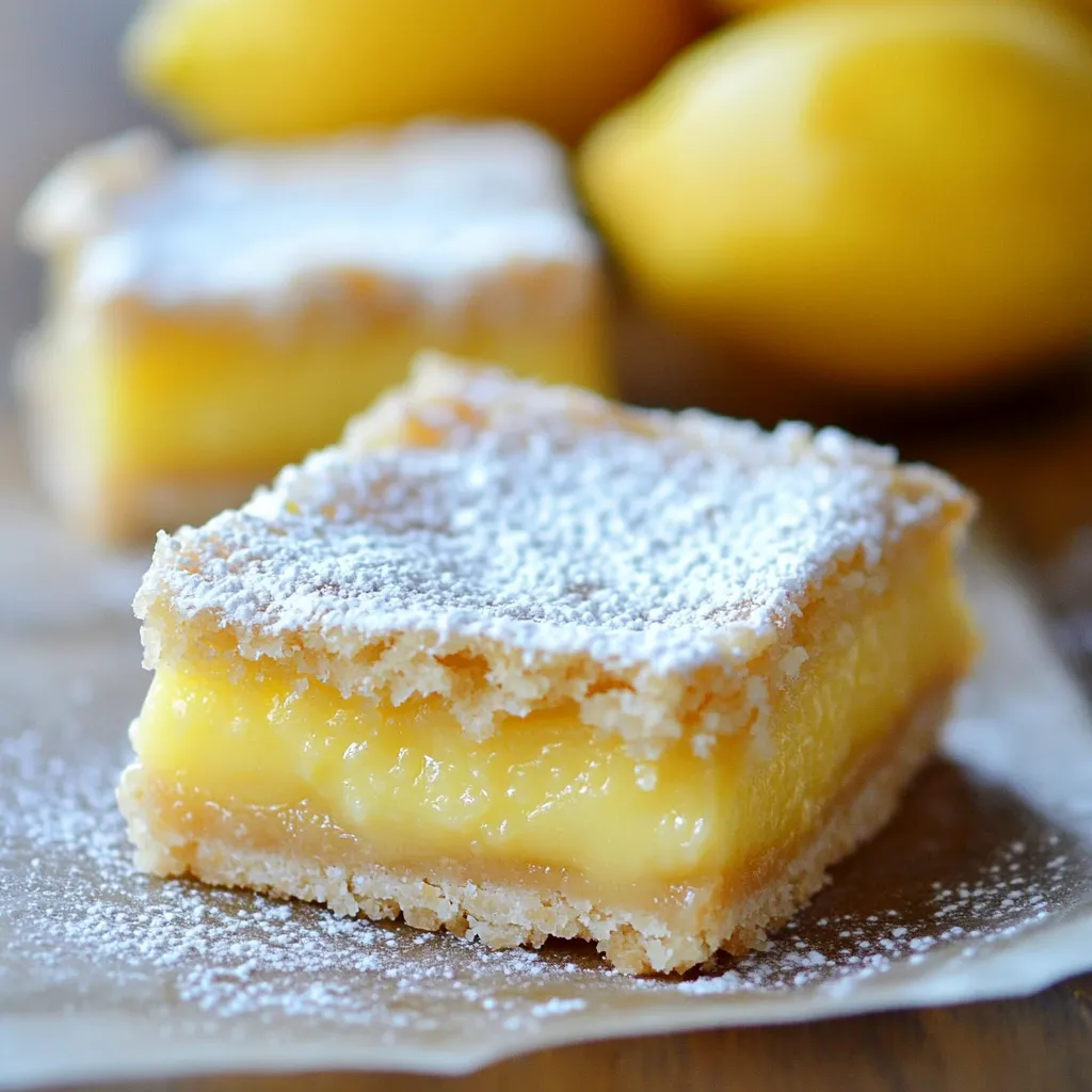 Délicieuses barres au citron