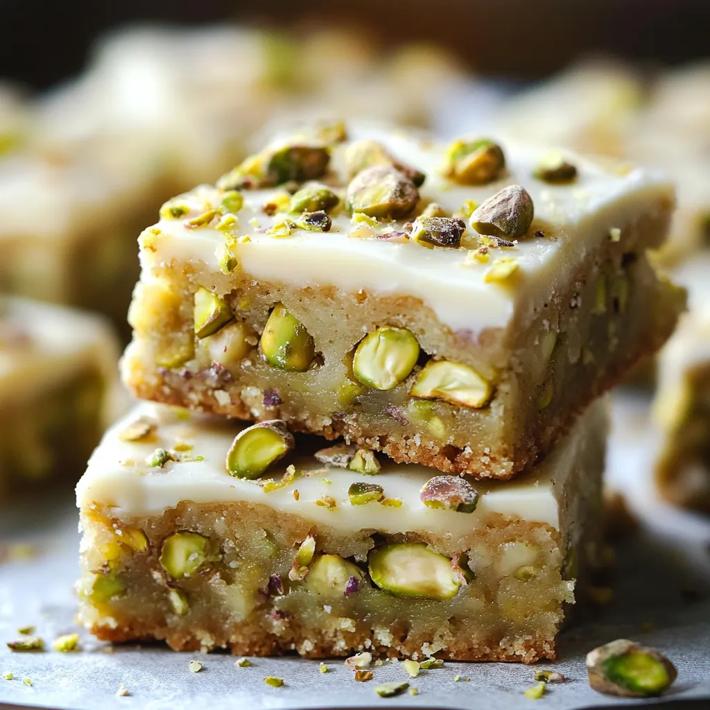 Brownies gourmands au citron, chocolat blanc et pistaches torréfiées