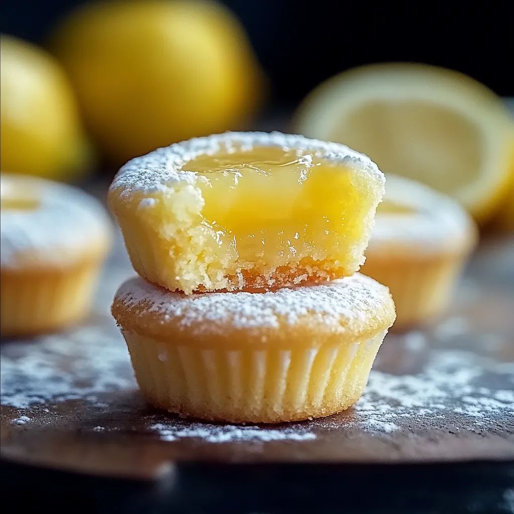 Barres au citron et cups fondants