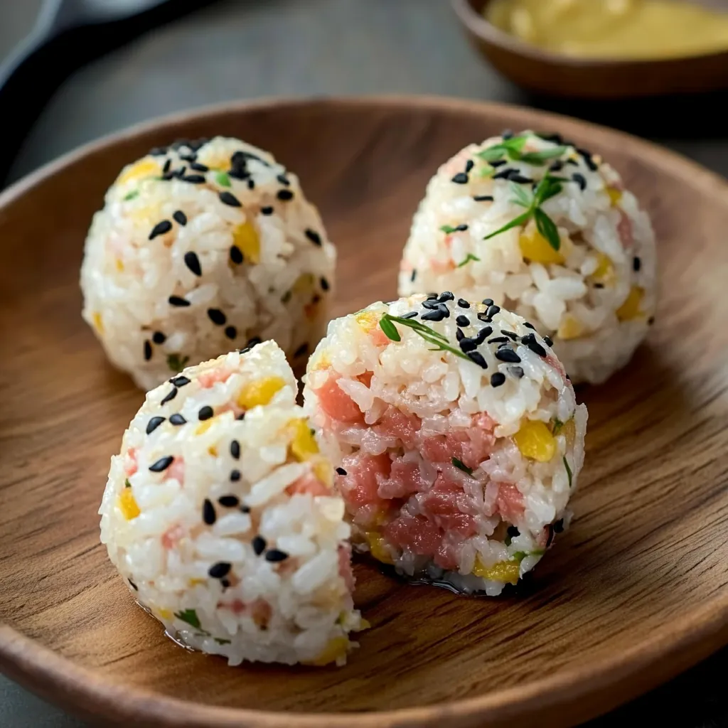 Préparez des boulettes de riz au spam savoureuses