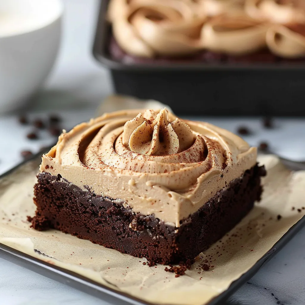 Délicieux brownies au café et chocolat noir