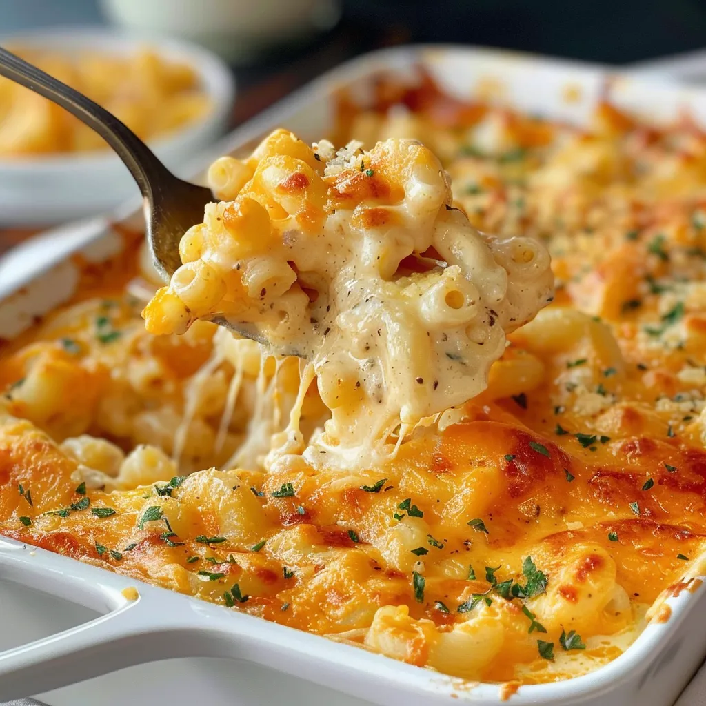 Macaronis gratinés au fromage