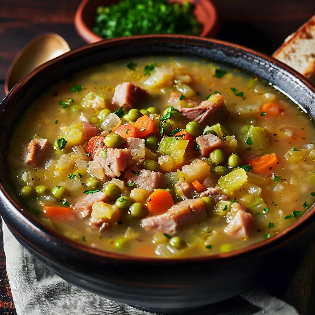 Délicieuse soupe aux pois