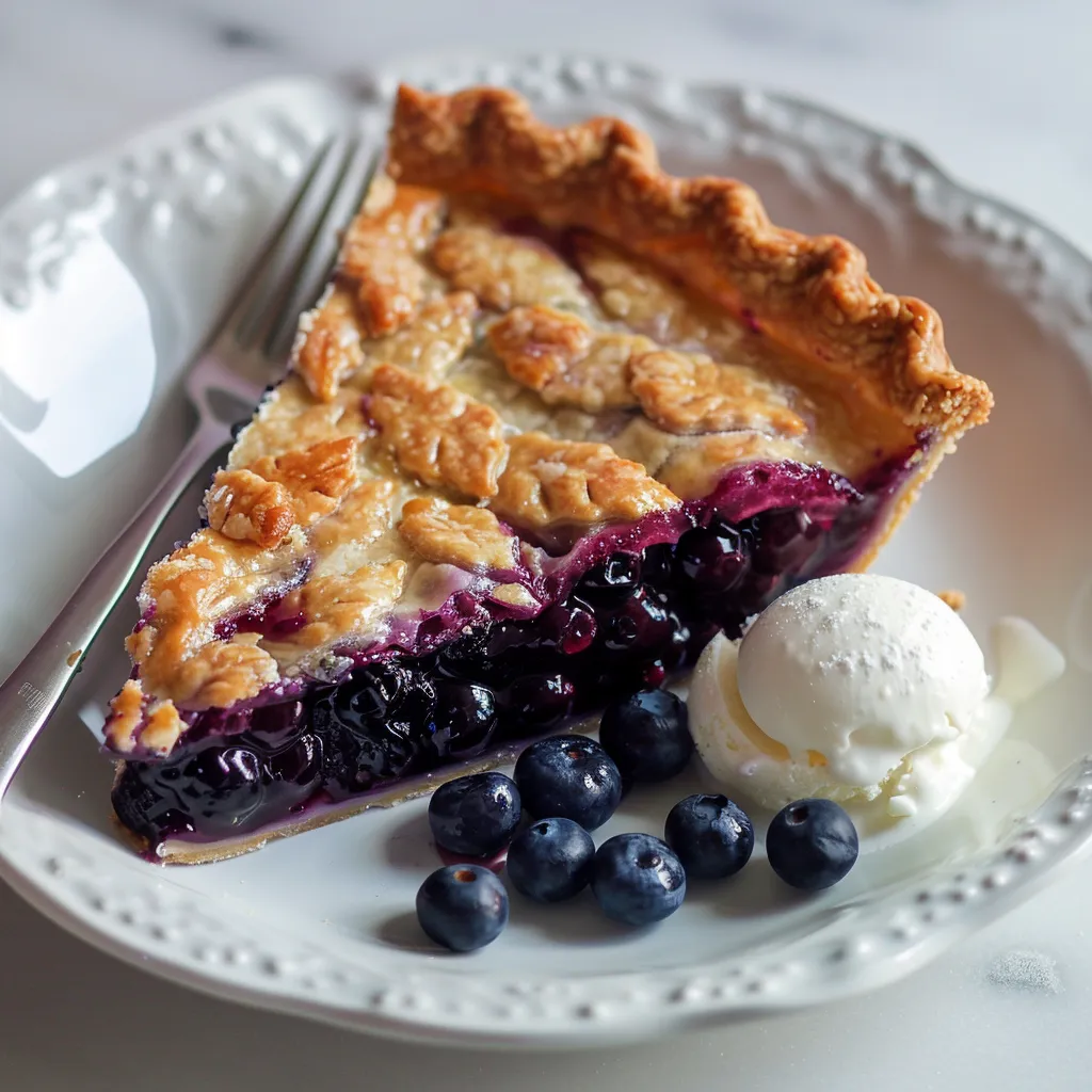 Tarte aux bleuets avec pâte brisée maison