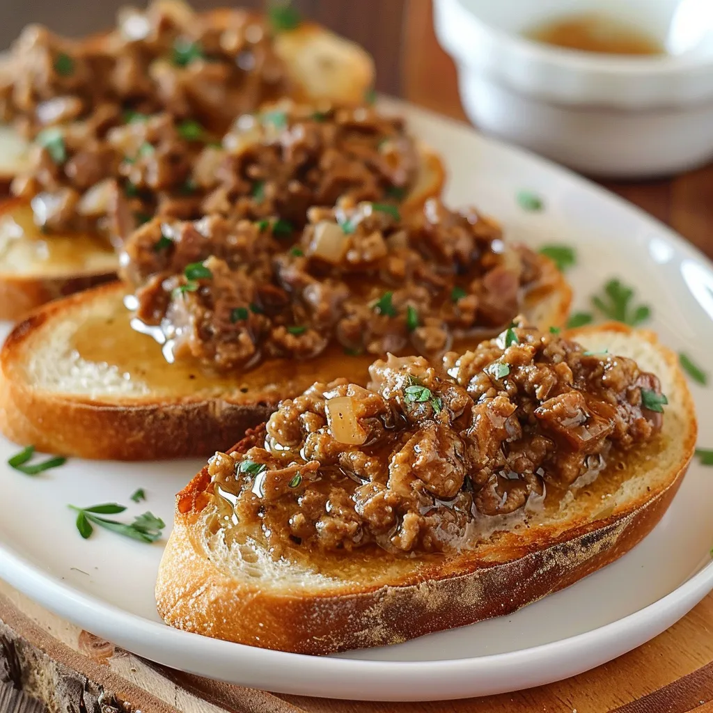 Toasts aux cretons savoureux avec porc et lait