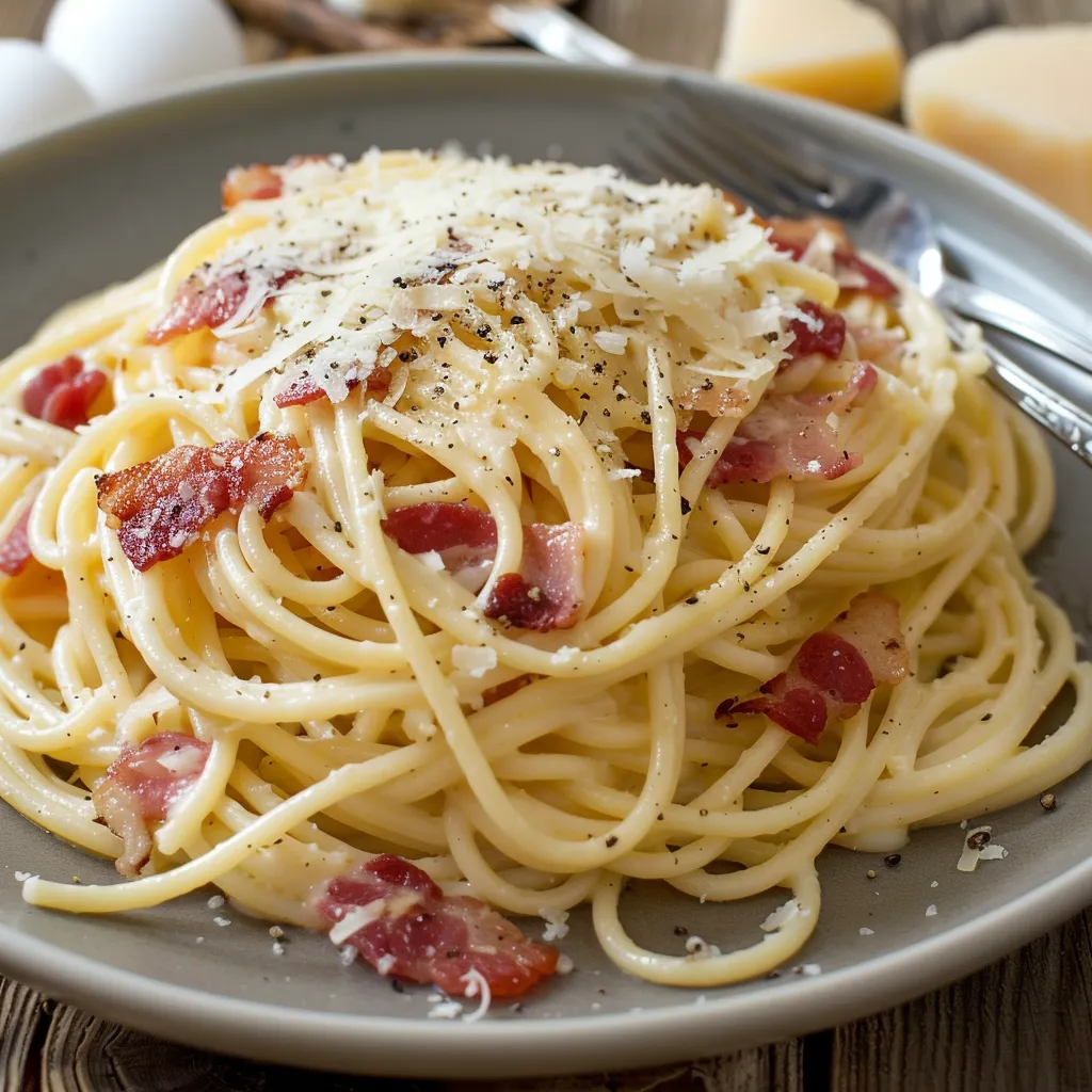 Spaghetti carbonara classiques maison