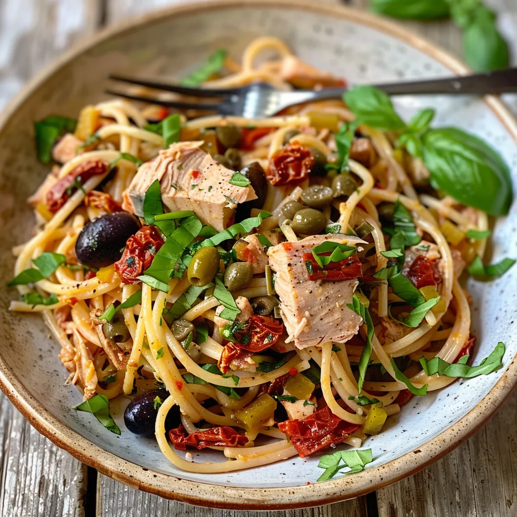 Spaghetti façon niçoise savoureux