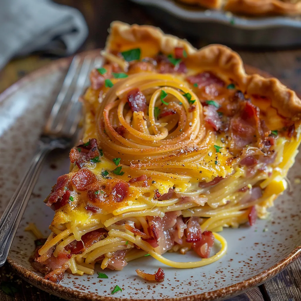 Quiche spirale et spaghetti