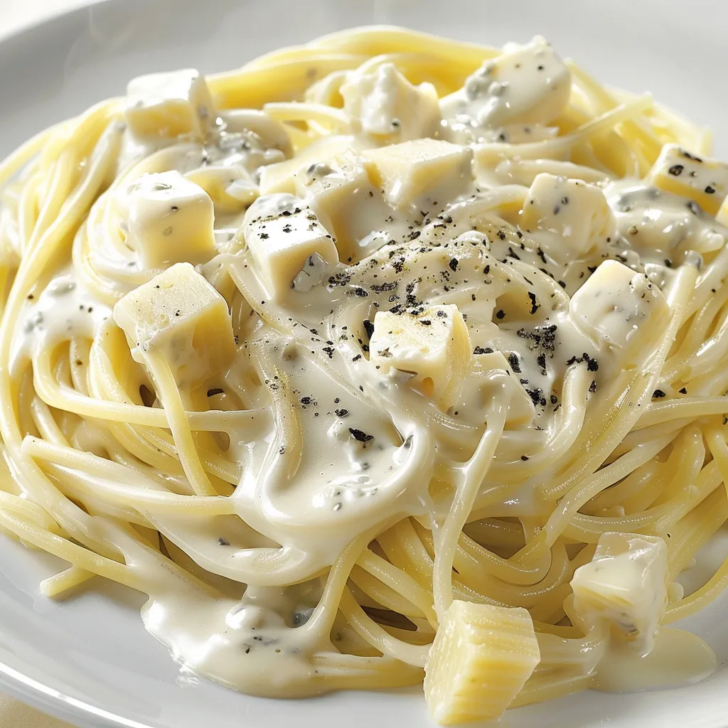 Spaghettis crémeux aux fromages